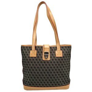 Dooney & Bourke Black And Grey Jacquard Signature Tote Bag